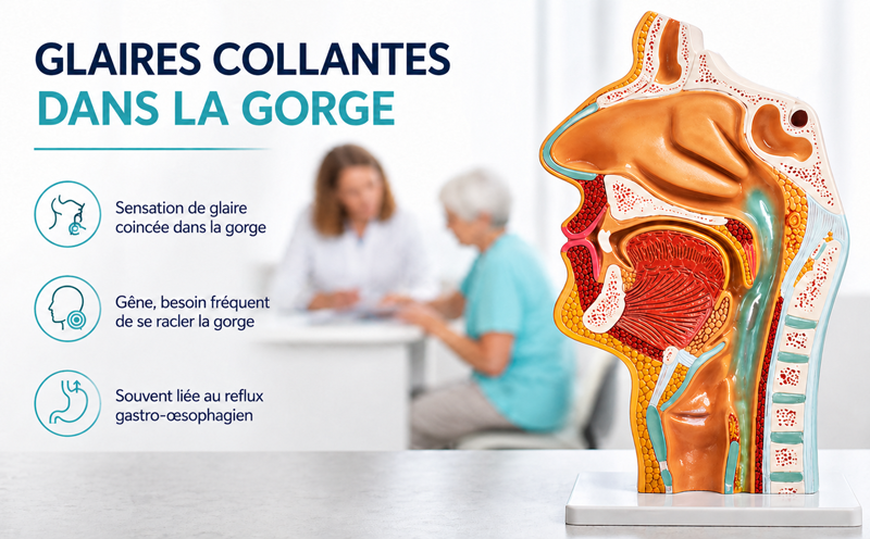 Glaires collantes dans la gorge