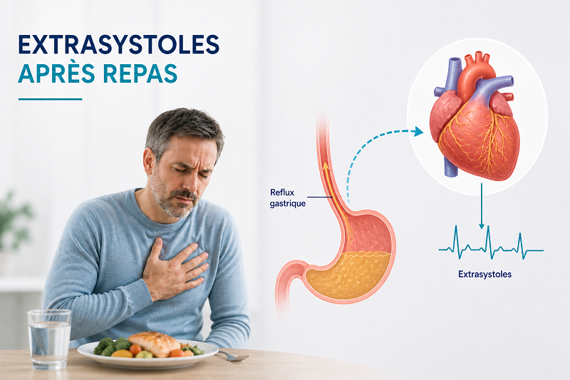 Extrasystoles après repas