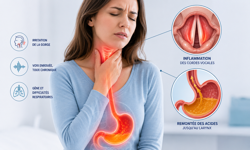 Reflux gastrique et voix enrouée - inflammation des cordes vocales