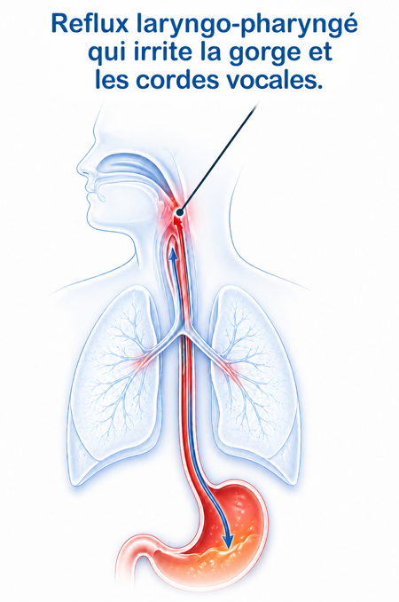 reflux gastrique inflammation cordes vocales